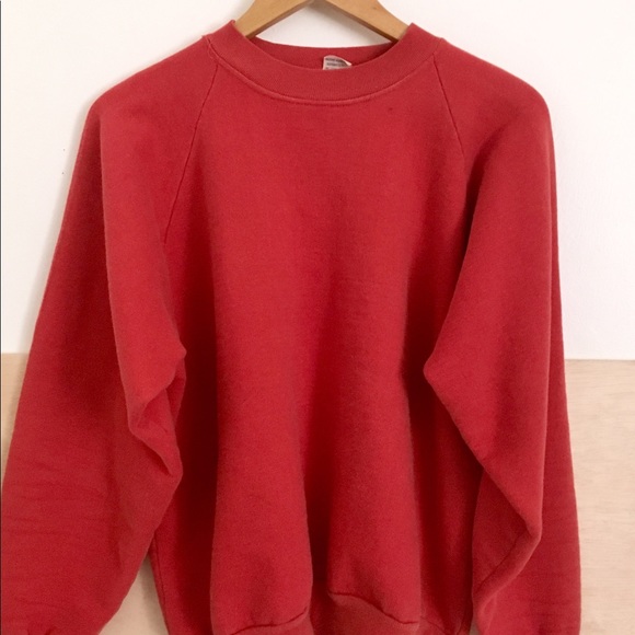 Vintage Tops - Vintage Hadway Faded Red Sweatshirt